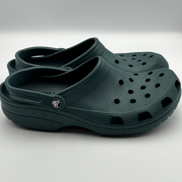 Crocs Classic Clogs Men's Women Green Slip On Comfort Shoes Size M9/W11 - Picture 4 of 7